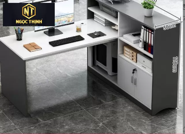 100+ Mẫu cụm bàn làm việc hiện đại kết hợp với kệ sách và hộc tủ được sản xuất tại Nội Thất Ngọc Thịnh